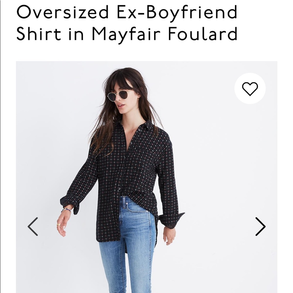 NWT Madewell Oversized Ex-Boyfriend Shirt